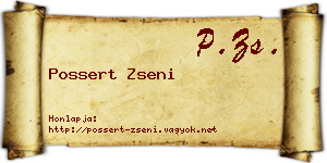 Possert Zseni névjegykártya